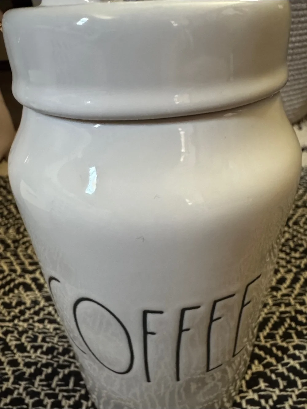 Rae Dunn White Ceramic Canister